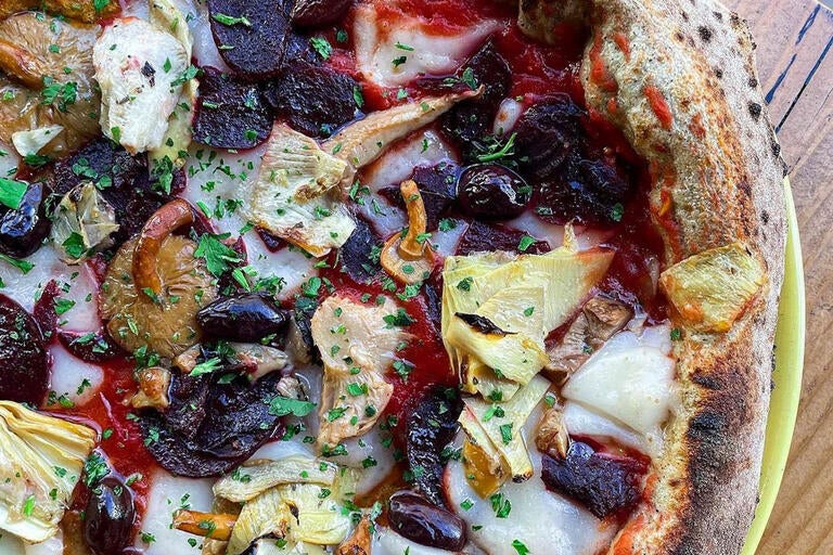 Pizza at Purezza in Brighton.