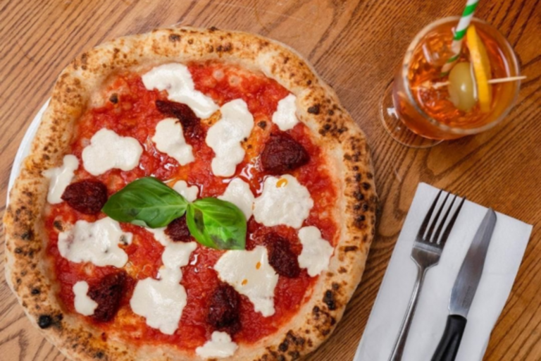 Pizza at Pizza Pilgrims in London.