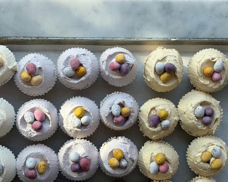 Cupcakes at Violet Cakes in London.