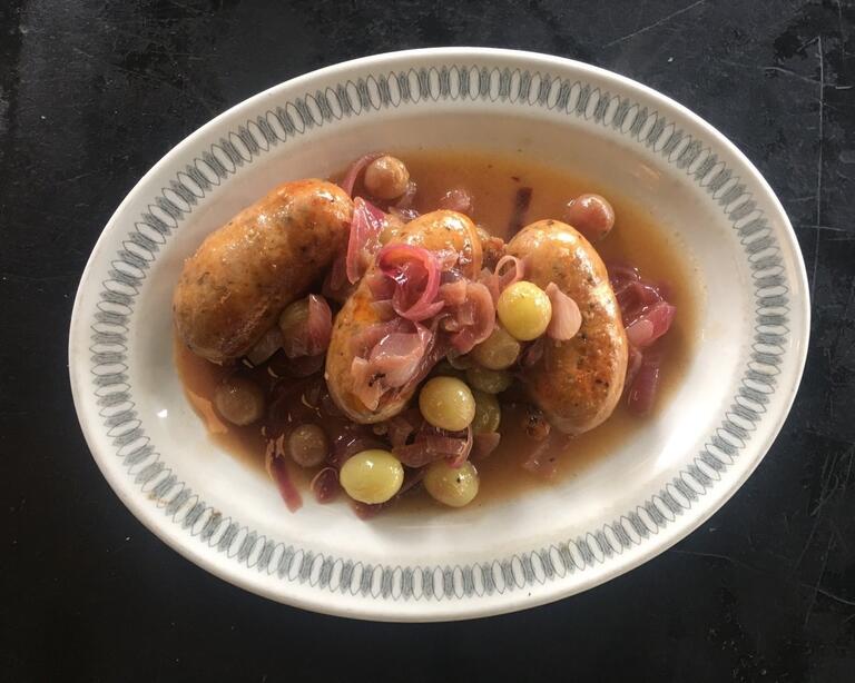 A sausage dish at The Eagle gastropub.