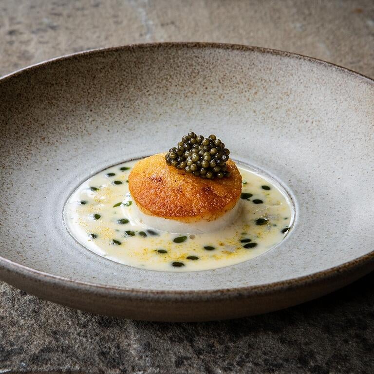 Dish at the Black Swan Michelin-starred restaurant.