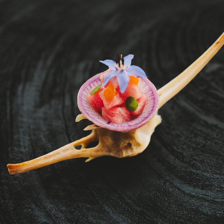 A dish at Grace and Savour Michelin-starred restaurant.