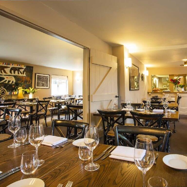 Dining room at The Walnut Tree Michelin restaurant.