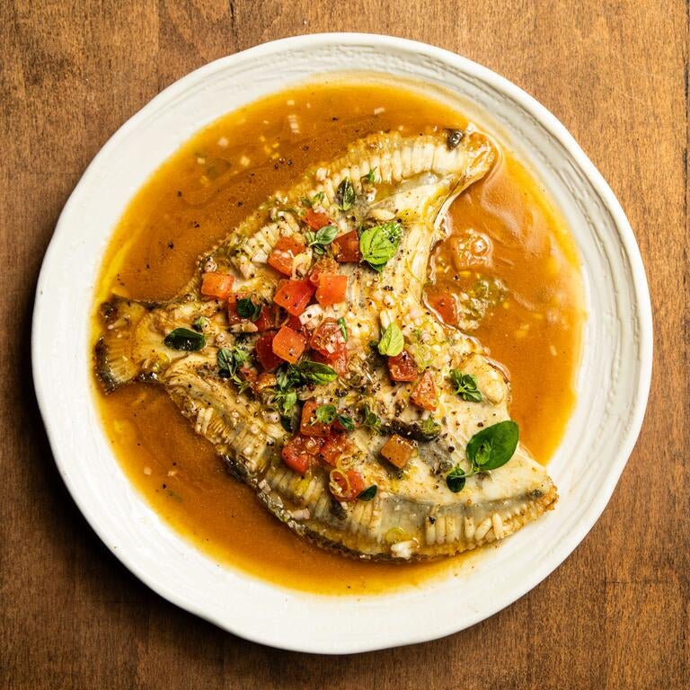 Fish dish at Cinder in London.