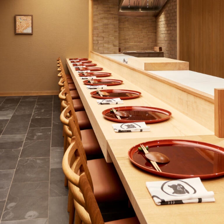 The counter at Roketsu in London.