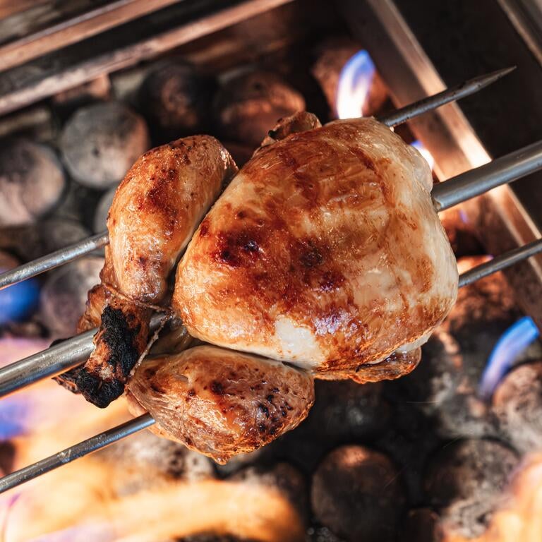 Rotisserie chicken at Story Cellar in London.