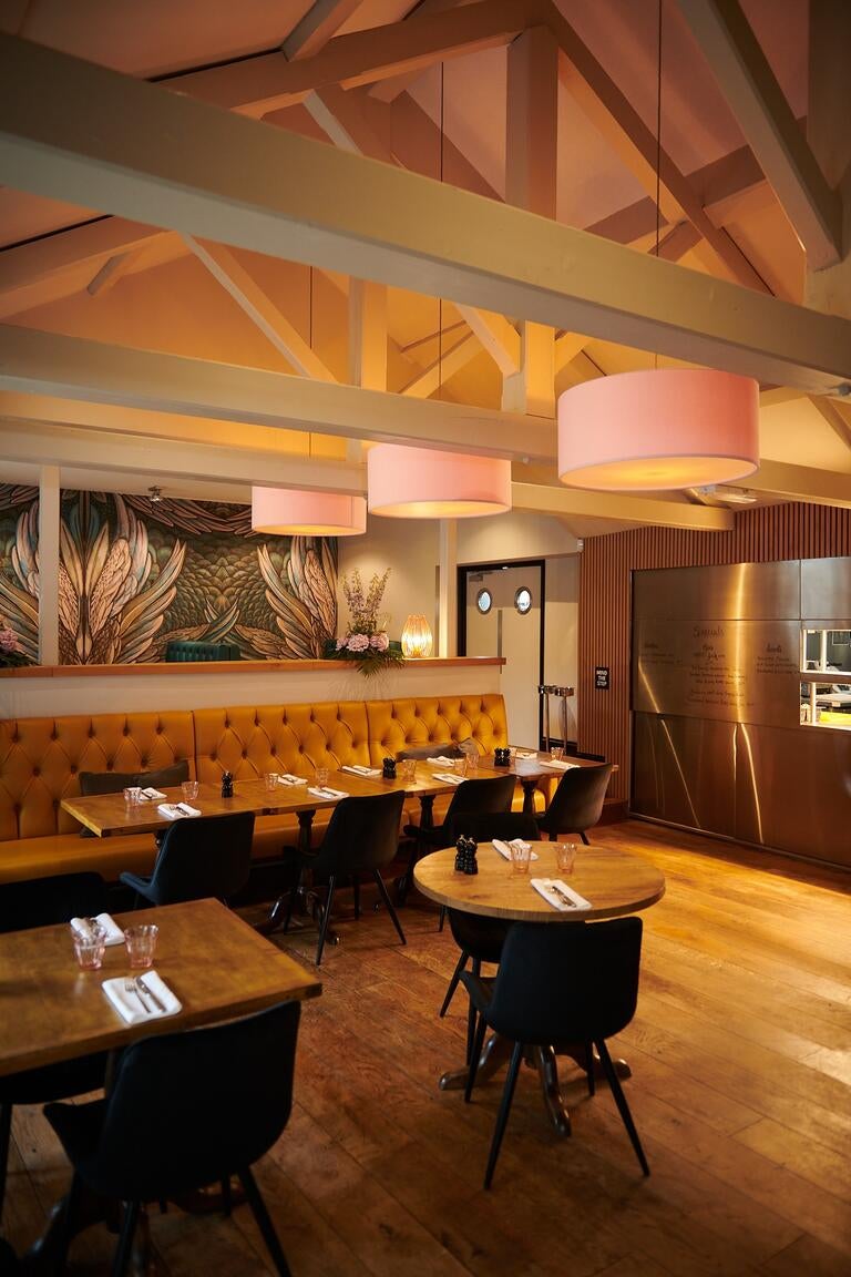 Dining room at The Rupert Brooke in Cambridge.