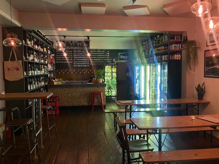 Interior of Thirsty in Cambridge.