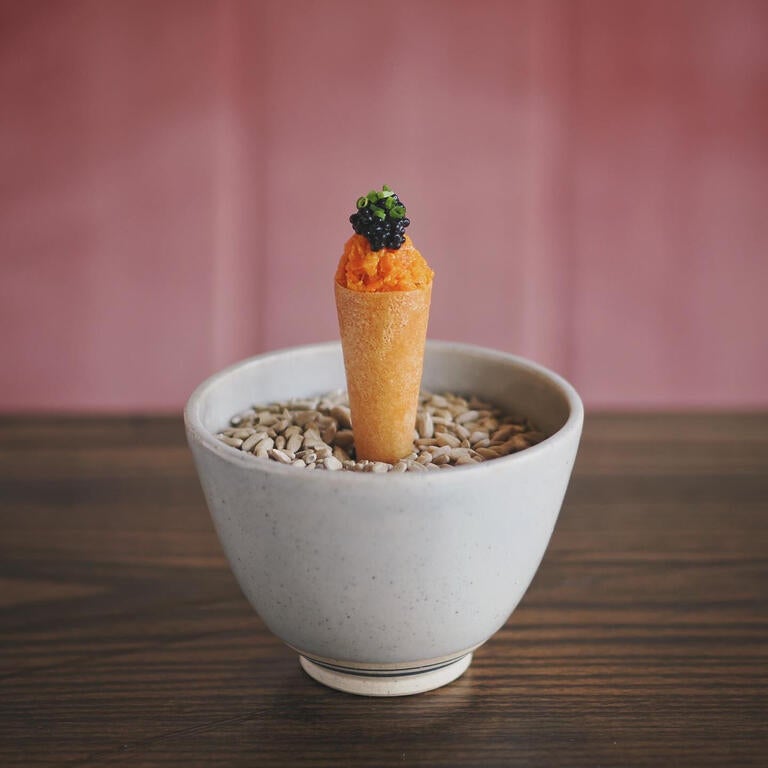 Carrot cone at Vanderlyle in Cambridge.