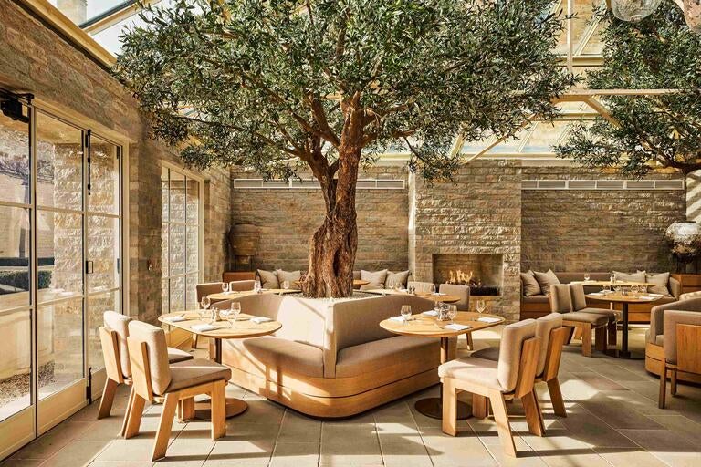 Conservatory interior at Restoration Hardware in the Cotswolds.