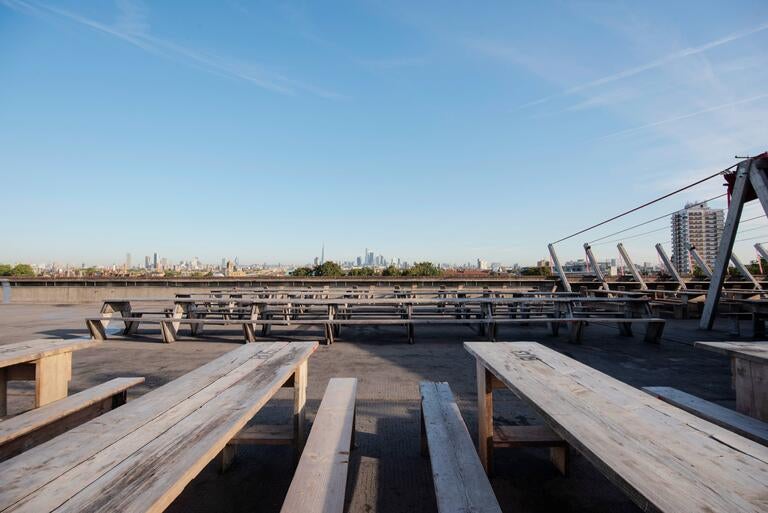 London skyline from Frank's Cafe.