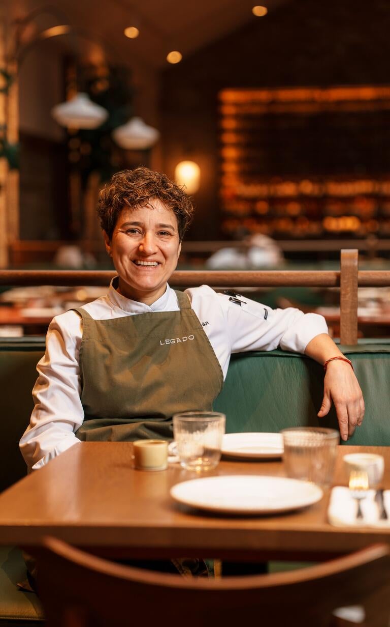 Chef Nieves Barragán Mohacho relaxed at Legado.