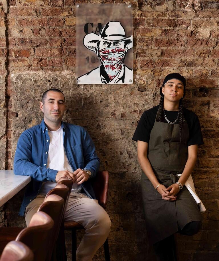 Chefs Jake Finn and Ella Williams.