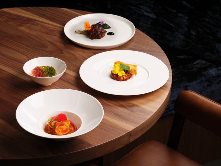 Dishes from the tasting menu at Tresind London.