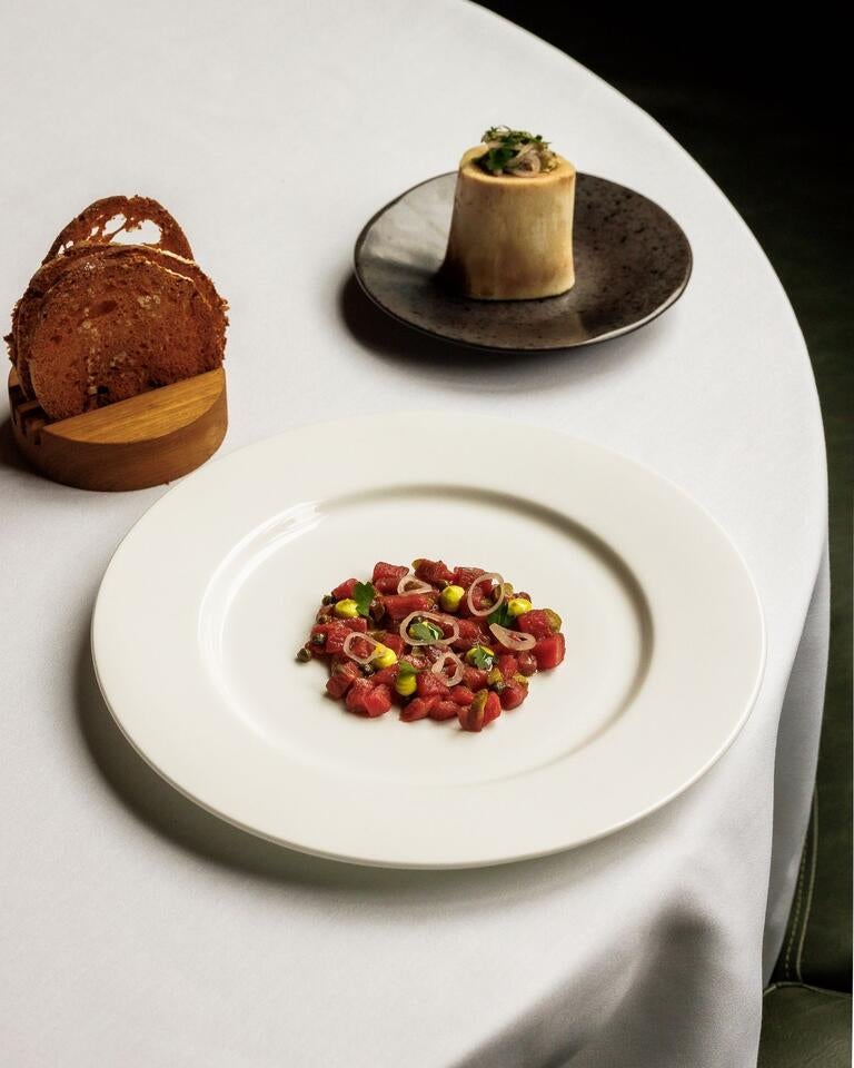 Beef tartare at Eleven Fifty Five in Glasgow.