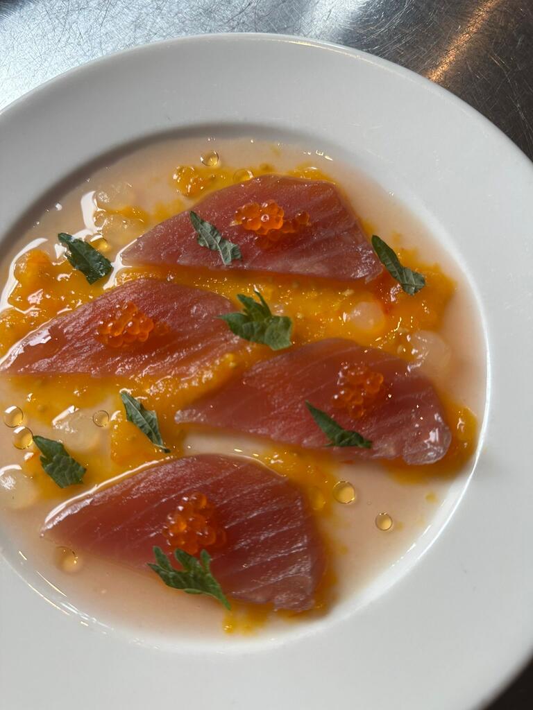 Tuna crudo at Corner Shop in Glasgow.