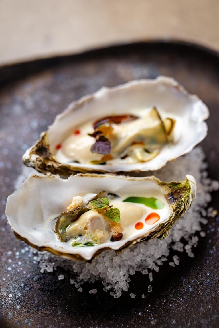 Dressed oysters at Manifest in Liverpool.