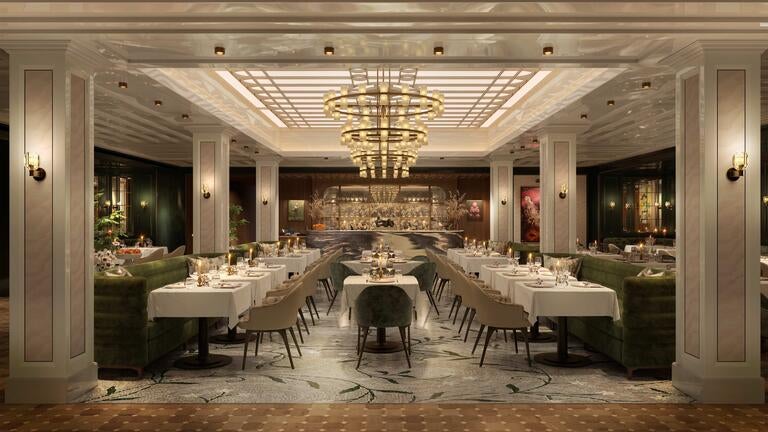 Render of Le Perroquet restaurant in London.