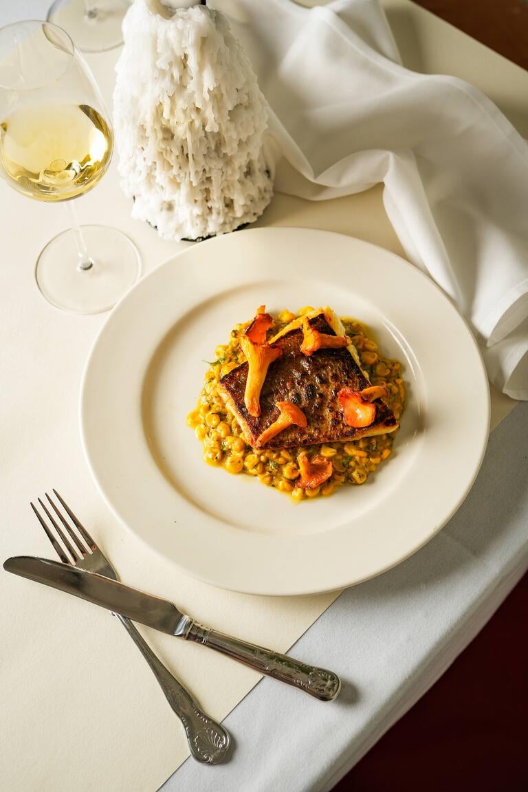 Cod, corn and girolles at Winsome.