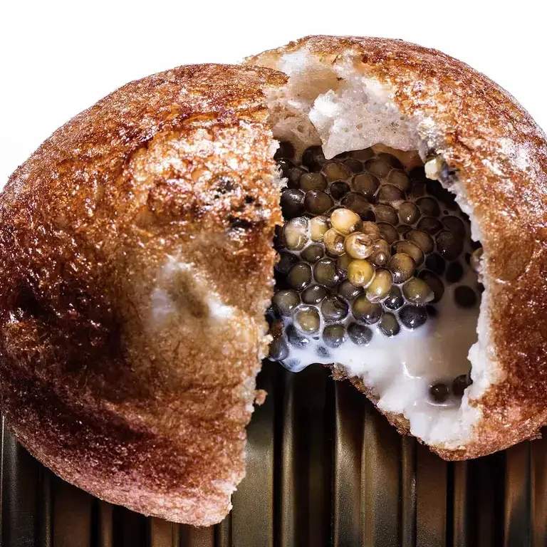 DISFRUTAR Panchino filled with beluga caviar