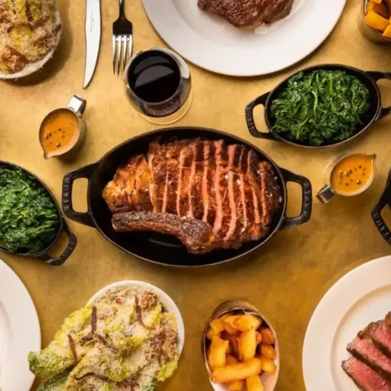 Steak and sides at Hawksmoor.