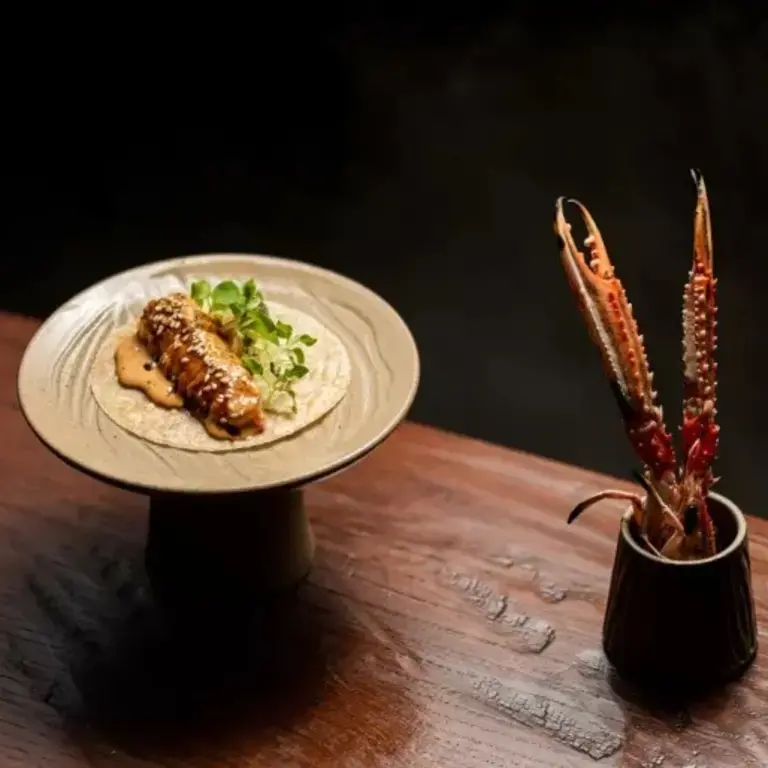 Langoustine taco at Kol in London.