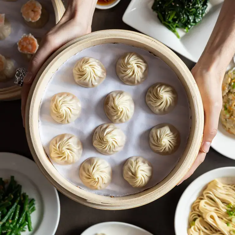 Food at Din Tai Fung in London.