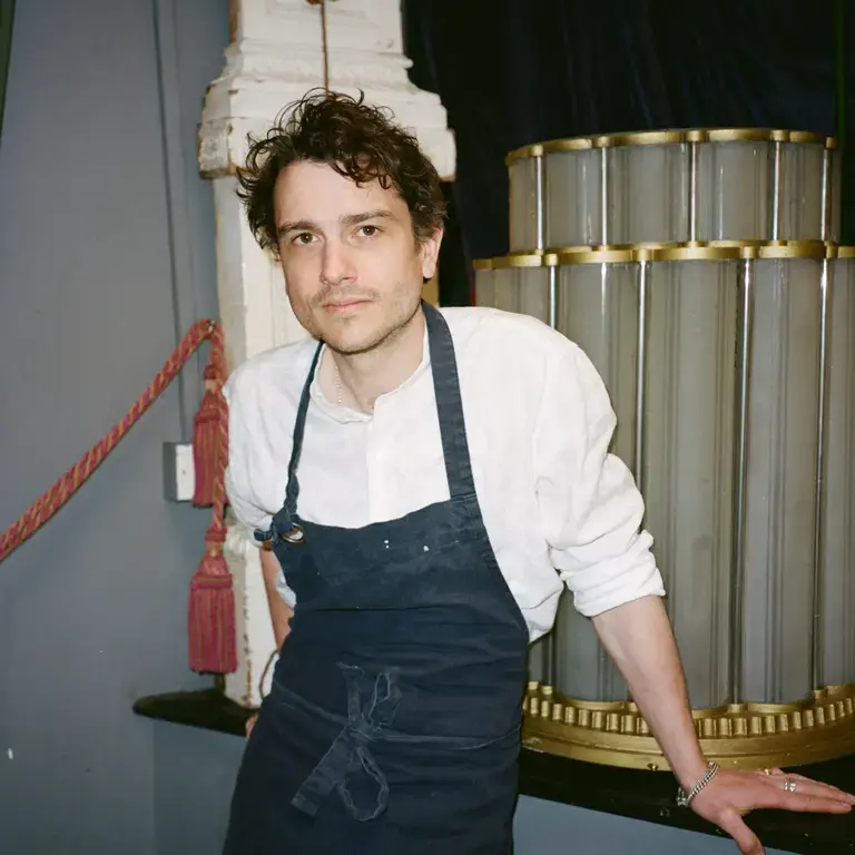 Chef Jackson Boxer in a dark apron.