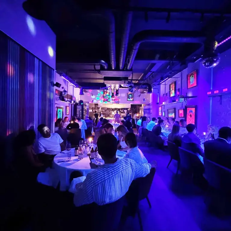 Dining room at Punk Royale London.