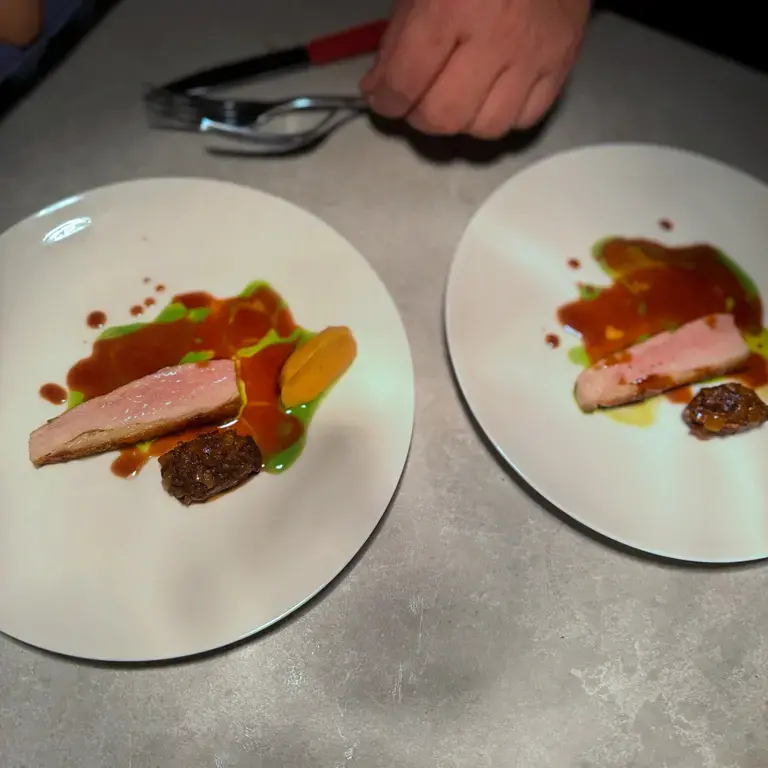 Guinea fowl and sauce mystique at Punk Royale London.