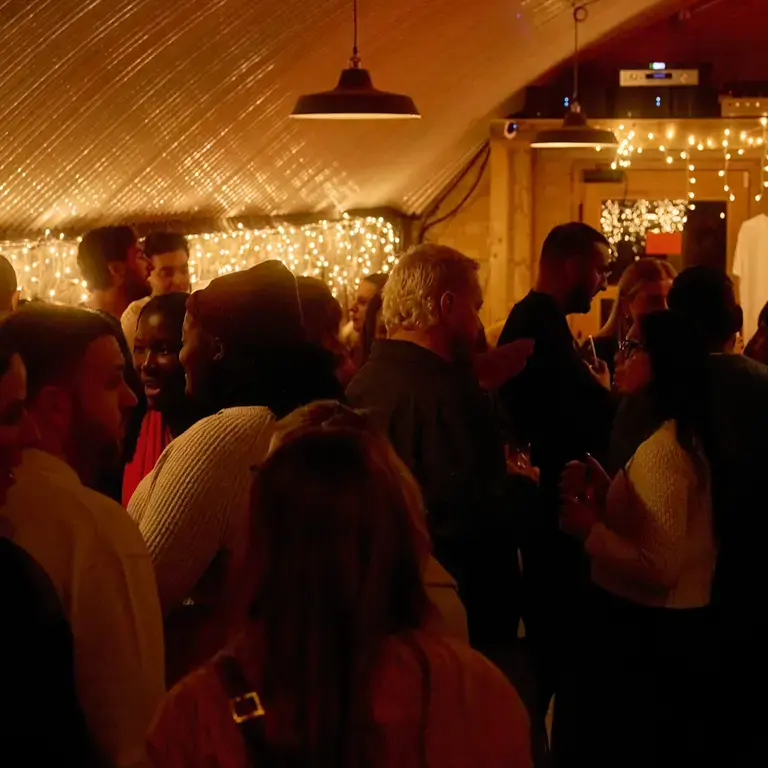 The crowd at the A Fine Collab London launch.