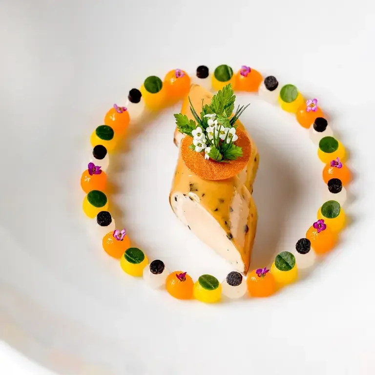 A dish at Alex Dilling at Hotel Cafe Royal.