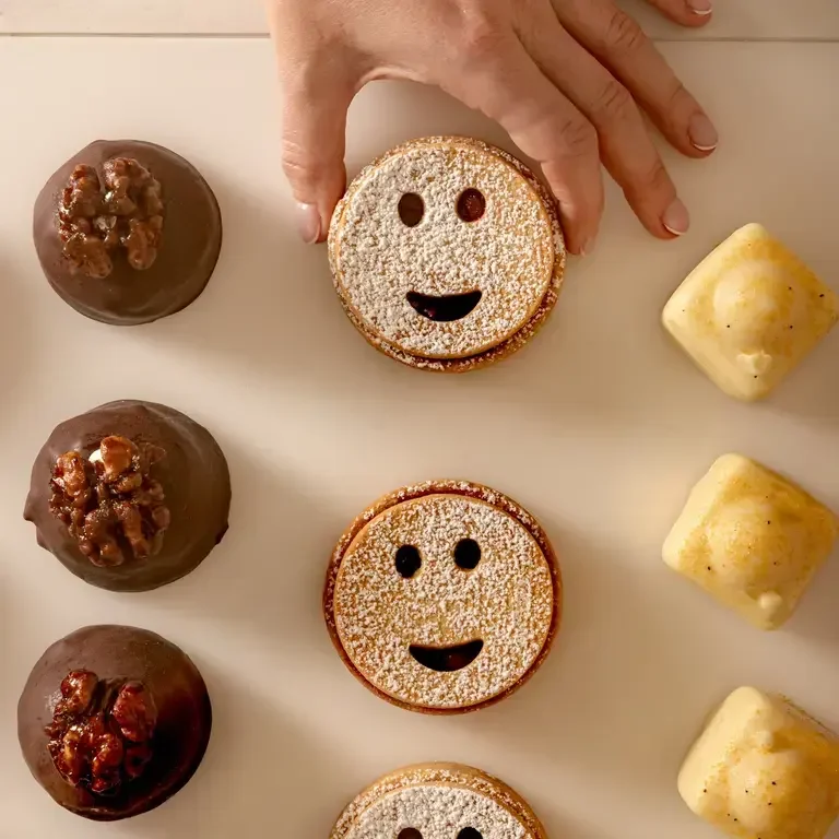 The 'Jammy Dodger' and other treats at Claridge's Bakery.