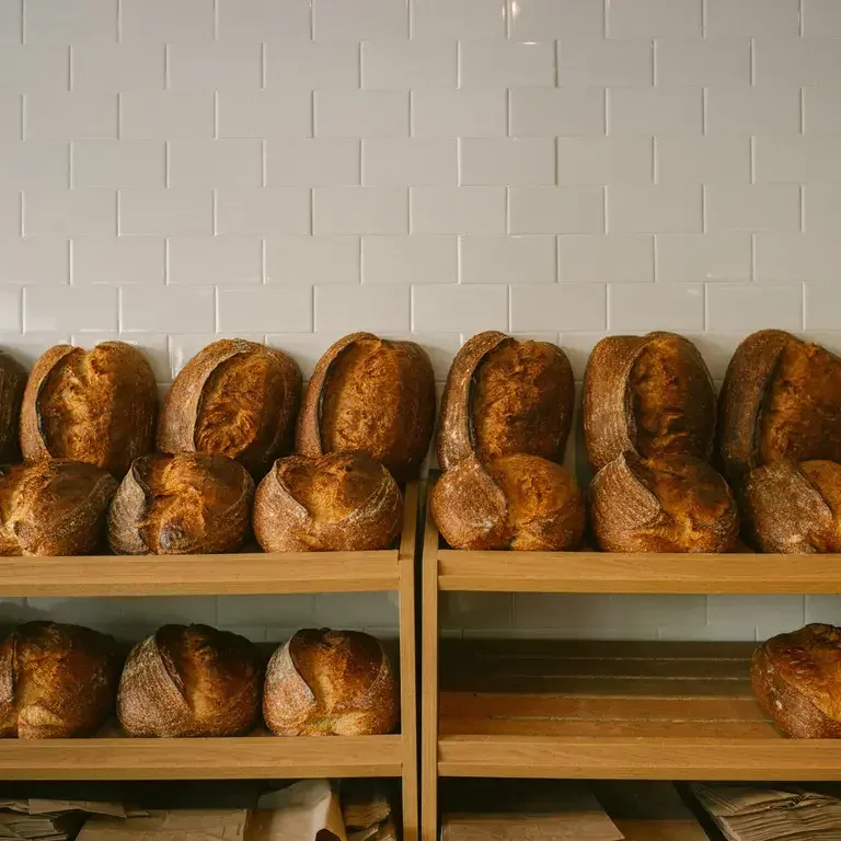 Loaves of bread at Caracas Bakery in Miami.