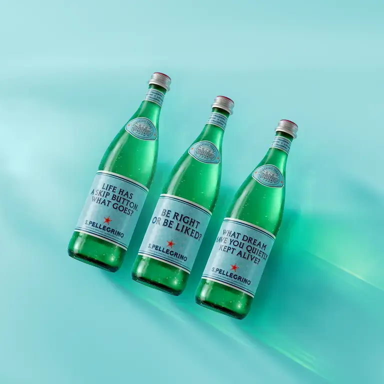 S.Pellegrino bottles: Spark campaign