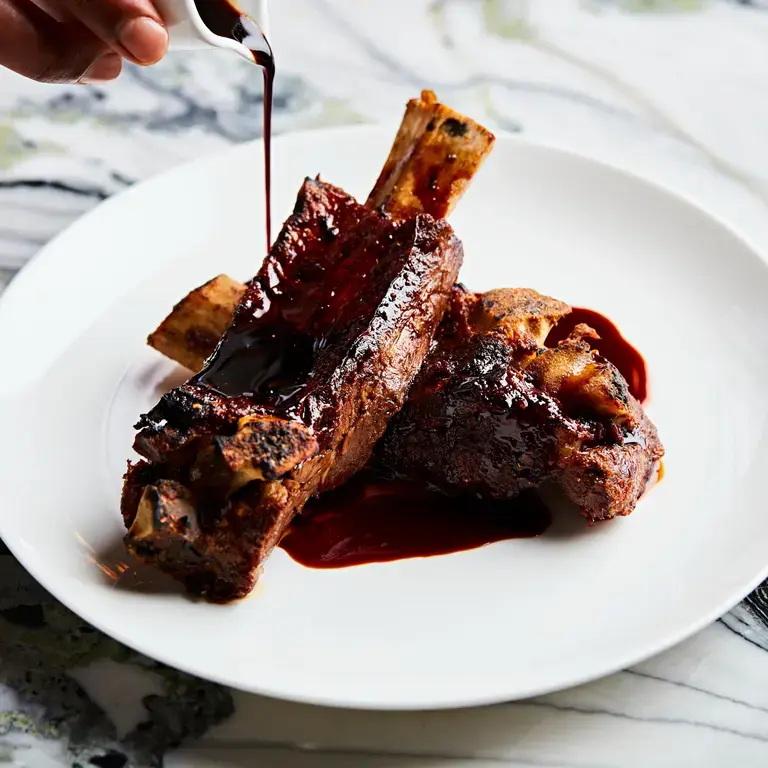 Smoked beef ribs at Fallow.