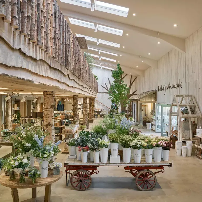 Inside a retail store at Daylesford Organic.