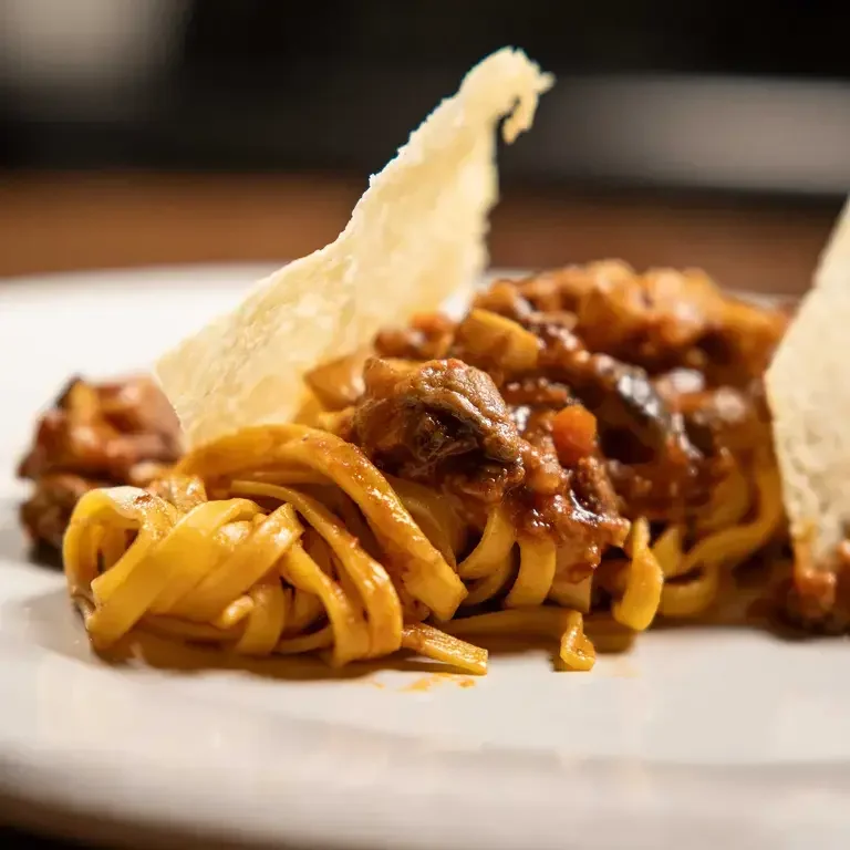 Tagliatelle at Enosteria Lipen.