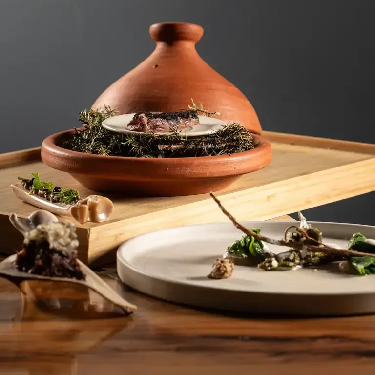 A dish of venison and roots at Grow Restaurant.
