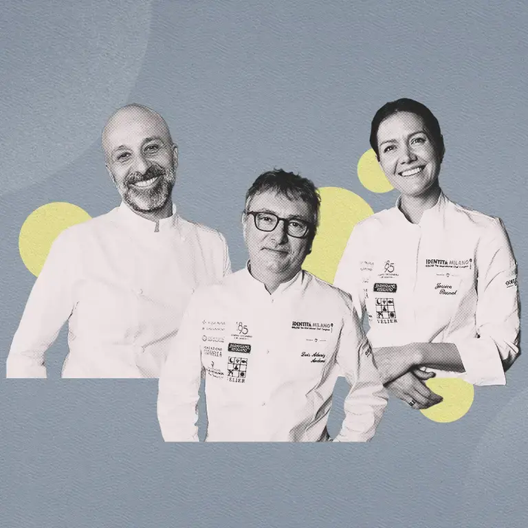 Chefs Niko Romito, Andoni Luis Aduriz and Jessica Rosval.