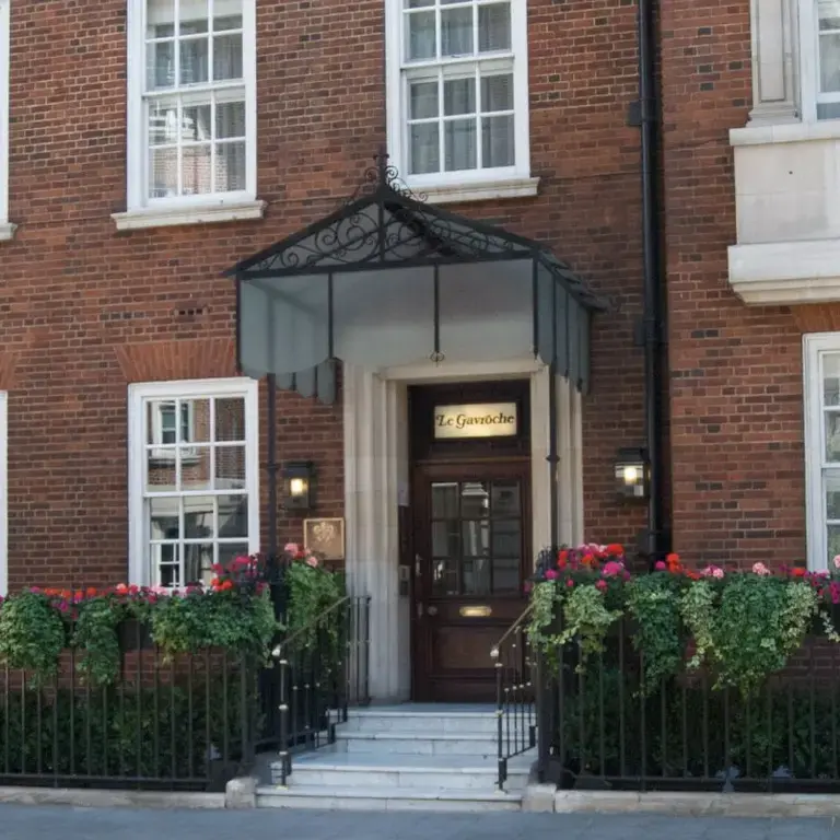 Exterior of Le Gavroche in London.
