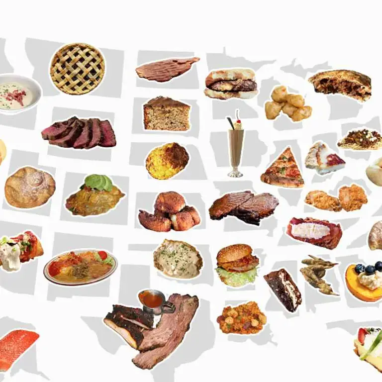 51 of the Best Foods in The U.S. - A State by State Map