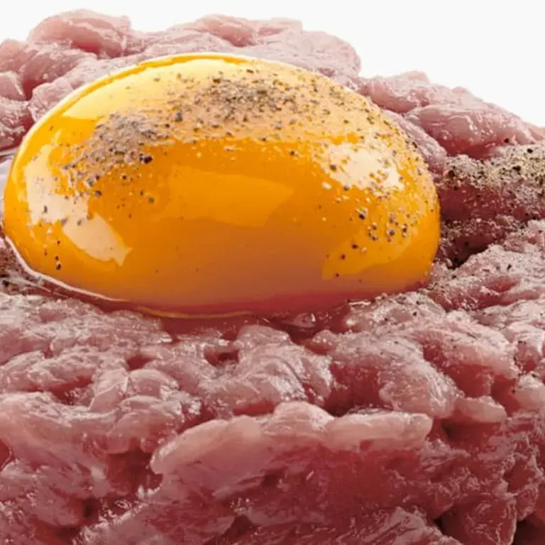 Raw undercooked pork