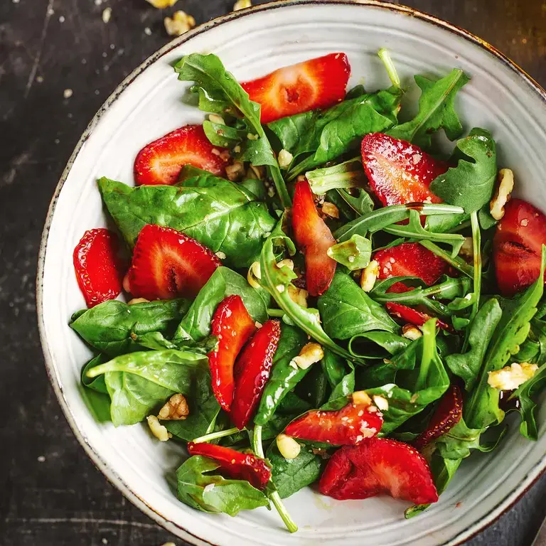 Spinach and strawberry salad.
