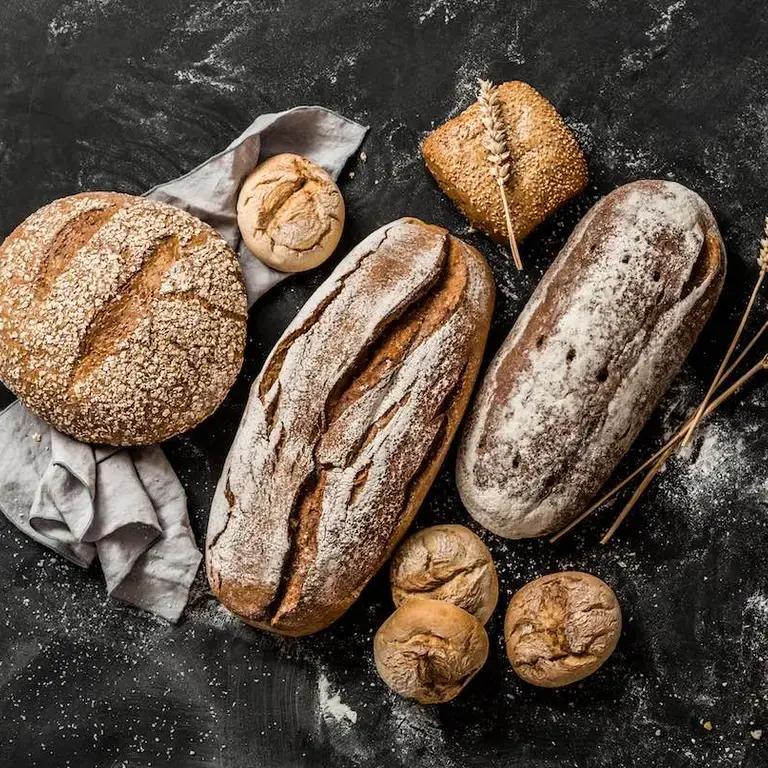 A selection of breads.