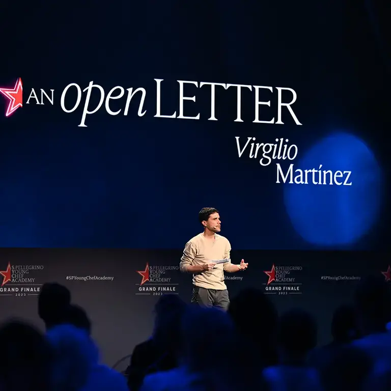 Virgilio Martínez at S.Pellegrino Young Chef Academy Competition Grand Finale.
