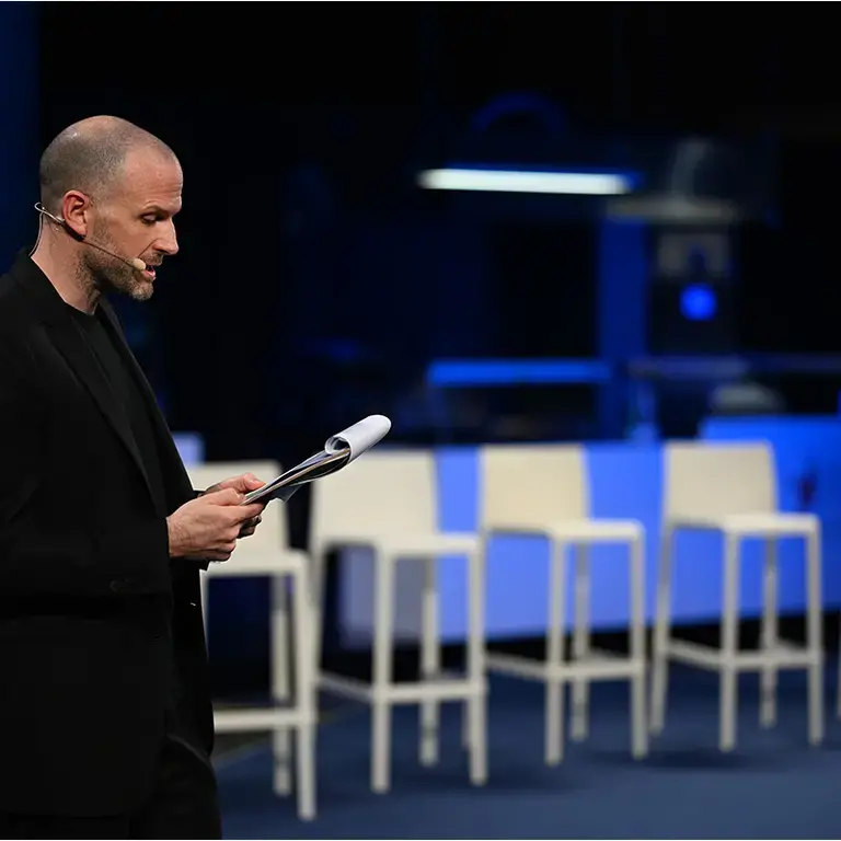 Tom Jenkins at the S.Pellegrino Young Chef Academy Competition Grand Finale.