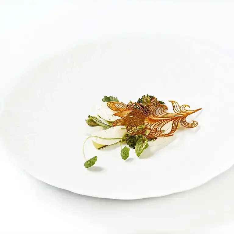 Geranium - Rasmus Kofoed - _Winter greens from Kiselgården_ flowering brussels sprouts, leeks &amp; wild onions  Photo Credit - C