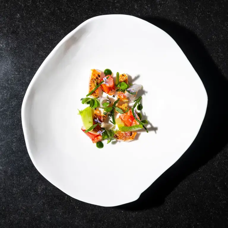 A fine dining dish at La Villa Madie