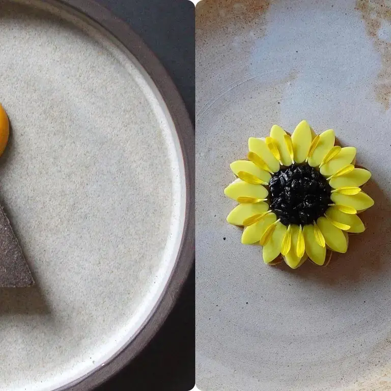 Two fine dining dishes